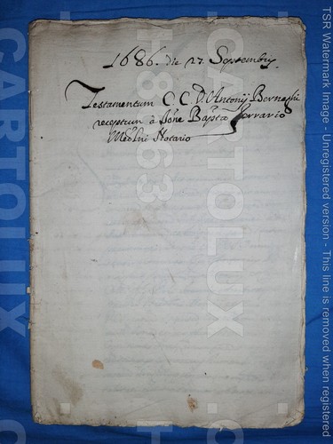 H8663 manoscritto testamento - manoscritto,