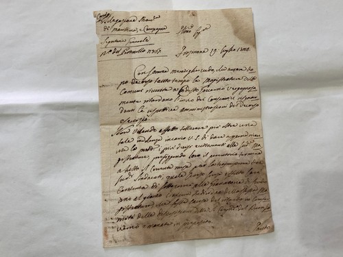 Documento manoscritto lettera - documento,