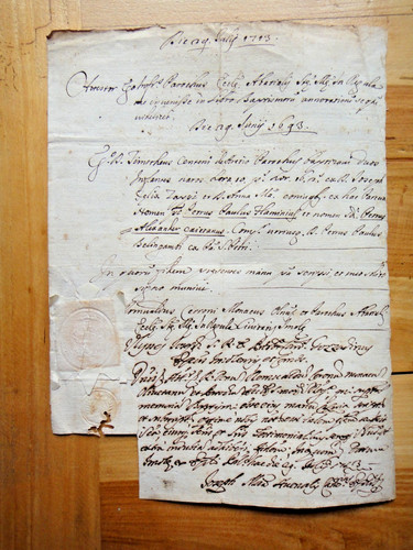 1713 documento manoscritto - 1713-documento,