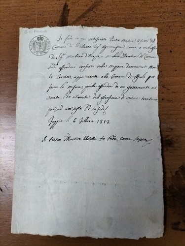 Documento antico foggia - antico, da