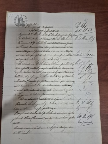 Documenti antichi atto - documenti, di