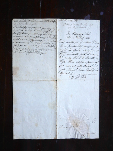 Manoscritto 1822 sigillo - 1822,