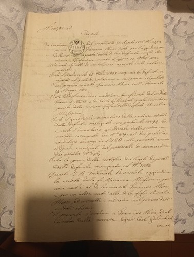 Documento manoscritto antico - manoscritto,