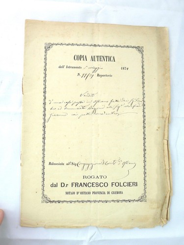 Documento manoscritto notarile - documento,