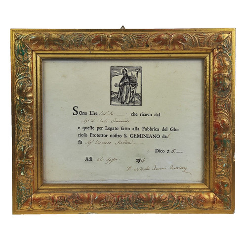 Antico quadro con manoscritto - quadro,