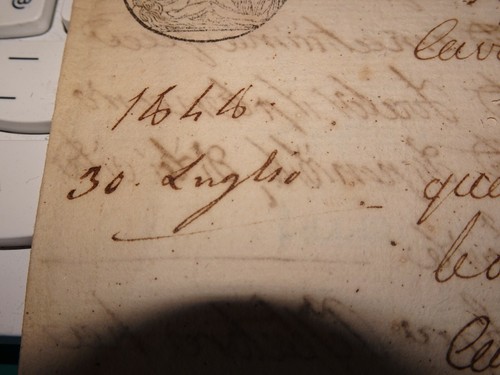 Antico documento 1848 carta - 1848,
