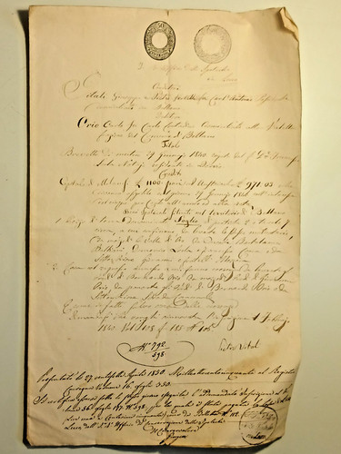 Documento manoscritto atto di - ,