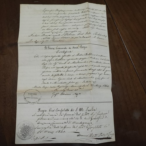 Documento storico manoscritto - documento,