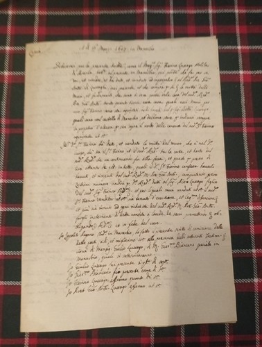 Documento manoscritto 1607 - documento,
