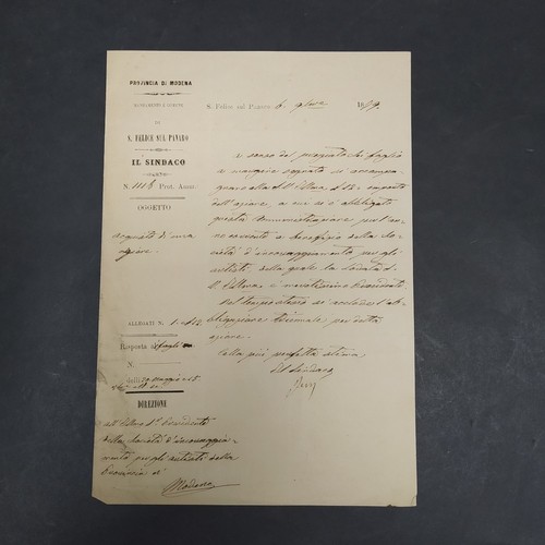 Documento manoscritto del