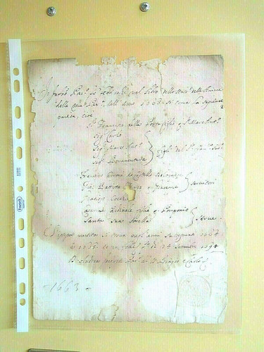 Documento manoscritto del - documento,
